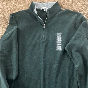 Peter Millar Green Quarter-Zip Men's Sweater